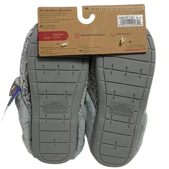 Dearfoams Slippers Womens Medium (7-8) Sleet Memory Foam Cozy Comfy Relaxing NWT - Picture 2 of 4